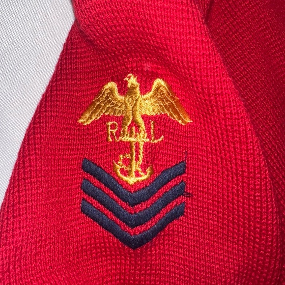 Ralph Lauren • 90s Vintage Double Breasted Blazer Red Nautical Embroidered Sz M - Picture 7 of 10